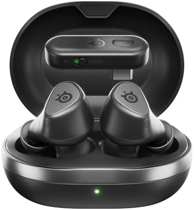 Arctis GameBuds für Xbox – Wireless In Ear Gaming Kopfhörer – 2,4GHz + BT 5.3 – ANC/Transparenzmodus –Wasserbeständig IP55 – 40H Batterie – Drahtloses Laden –Xbox, PS5, PC, Switch 2, Mobil