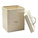 Harbour Housewares 3 Piece Industrial Tea Coffee Sugar Canister Set - Vintage Style Steel Kitchen Storage Caddy with Lid - Cream