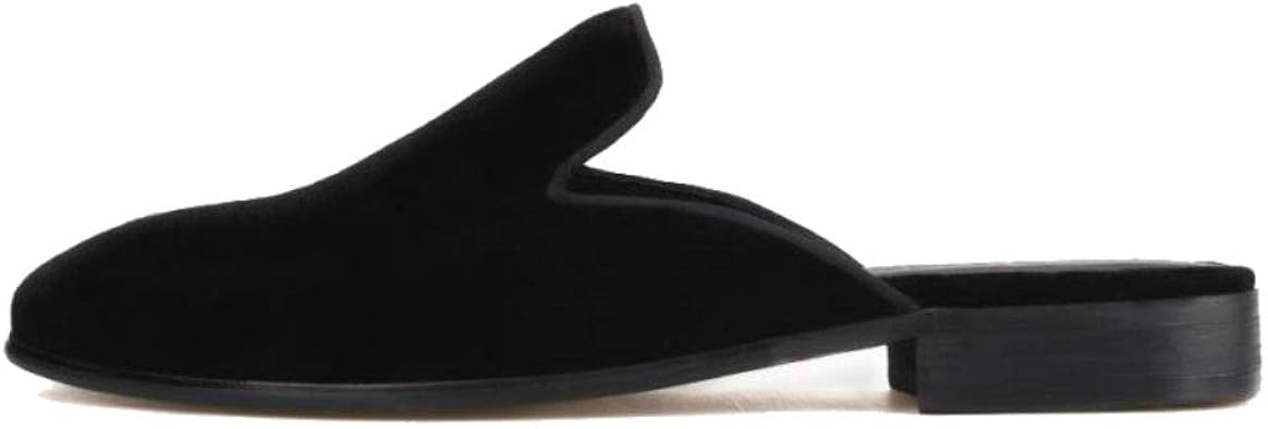 black velvet sandals