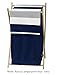 Baby/Kids Clothes Laundry Hamper for Navy Blue and Gray Stripe Bedding