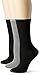 Gold Toe Women's Non-Binding Flat Knit Crew Sock 3-Pack, Black/Charcoal Black, Shoe Size: 6-9/socks size: 9-11