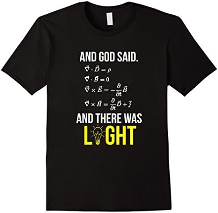 Men's Maxwell Equations t Shirt. Physics Shirt  Large Black