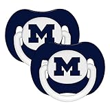 Baby Fanatic Pacifier (2 Pack) - University of Michigan Team Colors