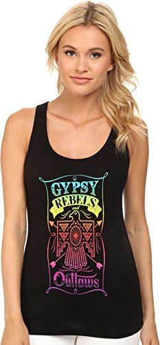 Gypsy SOULE Women's Junior Thunderbird Tank Top Black Tank Top LG