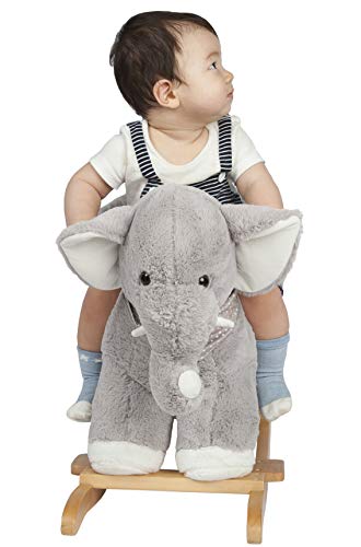 ROCK MY BABY Plüsch Schaukeltier Elefant, Schaukelpferd Holz, Kinder Schaukelstuhl, Schaukeltier Baby, Kinderschaukel… – Bild 3