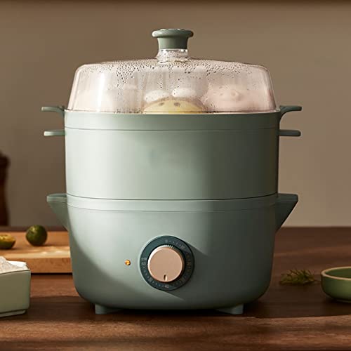 PNAWLLCF Electric Food Steamers Household Multifunctional Egg Cooker ForBoiler Cooking Tools Kitchen 2 Layers 600W