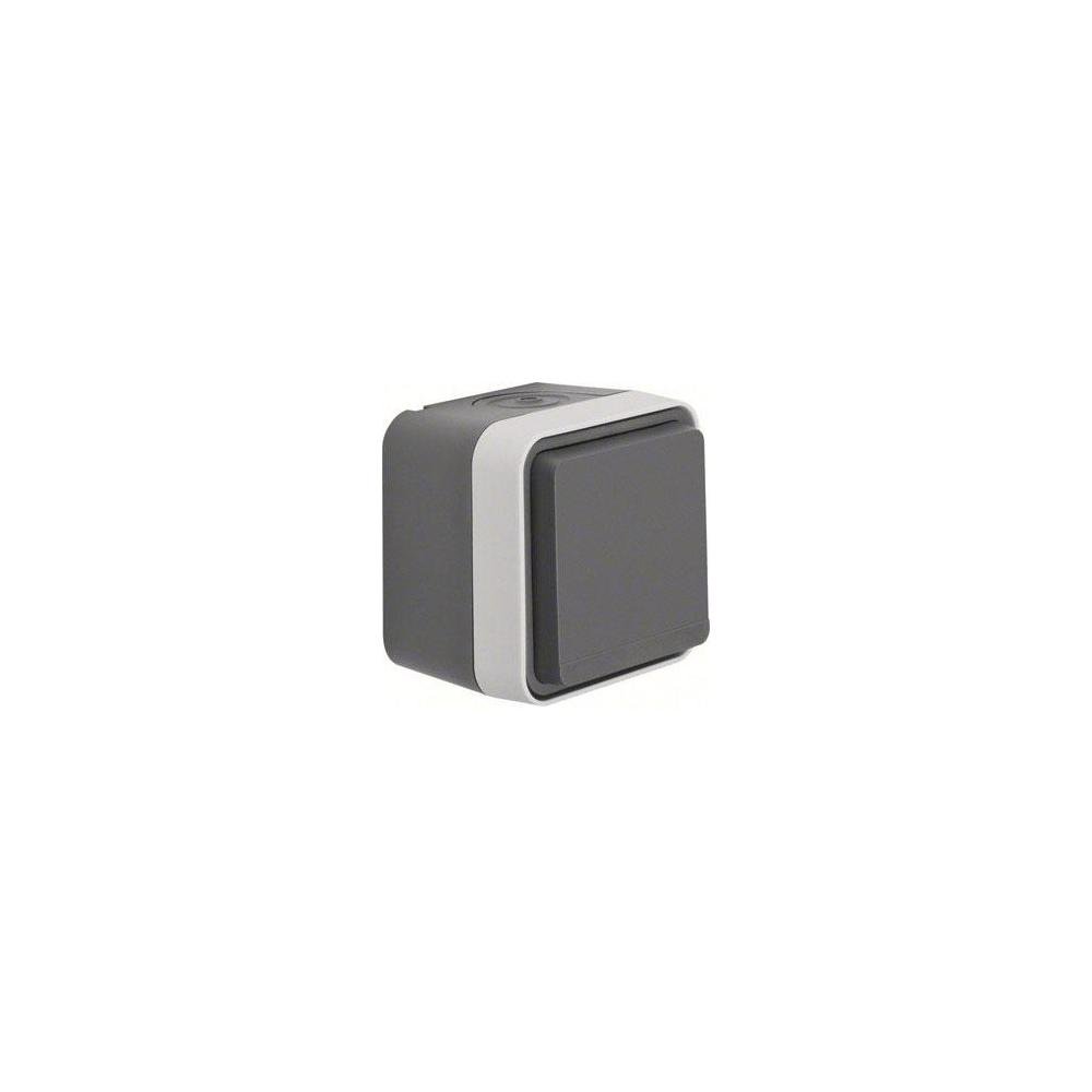 Berker 47403515 AP Socket Schuko Grey, Light Grey, 1x AP Socket