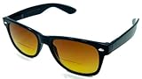 In Style Eyes® Classic Look Retro Wayfarer Bifocal Sunglasses Includes Hard Case and Cleaning Cloth