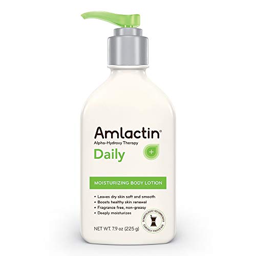 AmLactin Daily Moisturizing Body Lotion | Instantly Hydrates, Relieves Roughness | Powerful Alpha-Hydroxy Therapy Gently Exfoliates | Smooths Rough, Dry Skin | Paraben-Free 7.9 oz