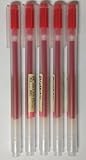 MUJI Gel Ink Ball Point Pen 0.38mm RED color 5pcs