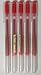 MUJI Gel Ink Ball Point Pen 0.38mm RED color 5pcs