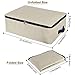 Lifewit Cotton Canvas Storage Bags Foldable Underbed Storage Bag for Comforters, Blanket, Bedding, Duvet, 50L