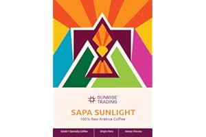 Sunrise Trading Sapa Sunlight - 80 oz (5 lb) Whole Bean Unroasted Peruvian Coffee - Grade 1 Specialty Micro-Lot