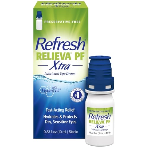 Refresh RELIEVA PF Xtra Preservative-Free Artificial Tears Lubricant Eye Drops,…