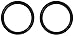 Forbidden Body Jewelry Pair of 2 Rings: 14g 1/2 Inch Surgical Steel Black IP Plated Seamless Segment Hoop Rings