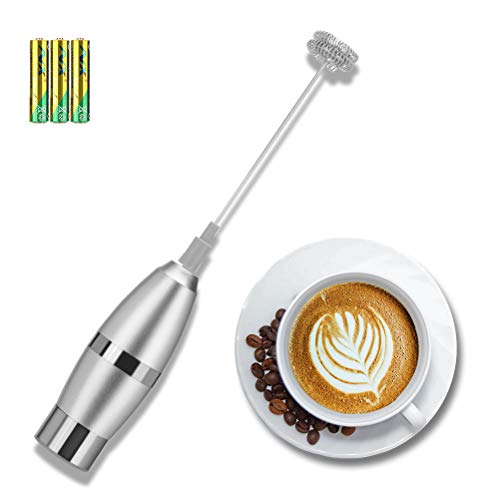 Milk Frother Electric Handheld Foamer Maker For Coffee, Hot Chocolate, Latte, Cappuccinos, Durable Stainless Steel Drink Mixer With Double Spring Spiral Whisk milk Mixer (Free Battery Included) - Thumbnail 7