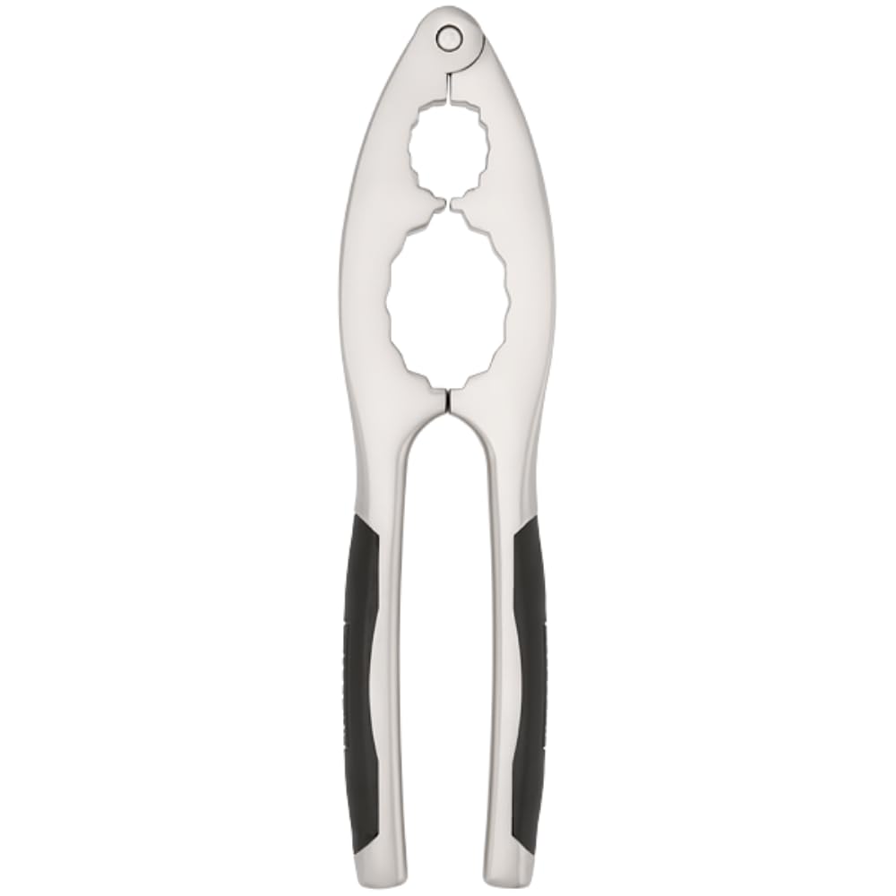 Stellar Contour Gadgets Nut Cracker, Cushioned Grip, Dishwasher Safe, Chrome plated Zinc Alloy