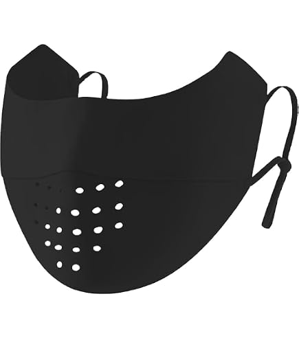Masque Protection UV Generisch - Anti-Buée Respirant - Pour Golf, Moto, Course - Réglable Noir