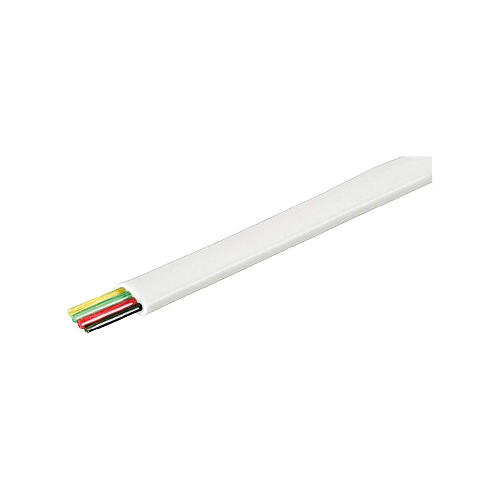 Goobay 93305 Telephone Flat Cable, AWG 28, CCA, White, 100m Length