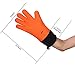 Oven Gloves, Bontip Heat Resistant Oven Mitts Silicone Waterproof Kitchen Gloves Long Baking Mitts with Inner Cotton Layer & Finger & Loop for Grilling Cooking BBQ