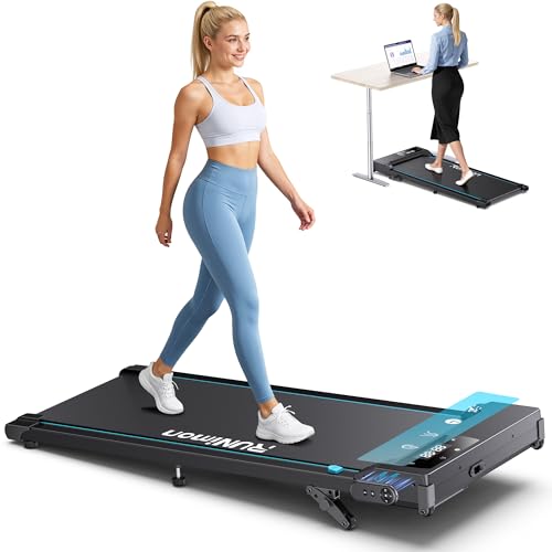 Walking Pad with Incline, RUNIMON 5 in 1 Treadmills for Home & Office, Under Desk Treadmill, 2.75HP Brushless Portable Compact Walking Pad Treadmill,LED Display,Remote&APP Control,No Installation