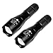 LED Tactical Flashlight, 2pack T6 Pocket Size Handheld LED Flashlight Portable Flashlight with 5 Modes Zoomable Flashlight for Outdoor Camping (Battery not included) primary