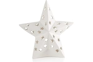 NEW HAMPSHIRE CRAFTWORKS Brilliant Star Candle Votive Lantern - Paint Your Own Ceramic Keepsake