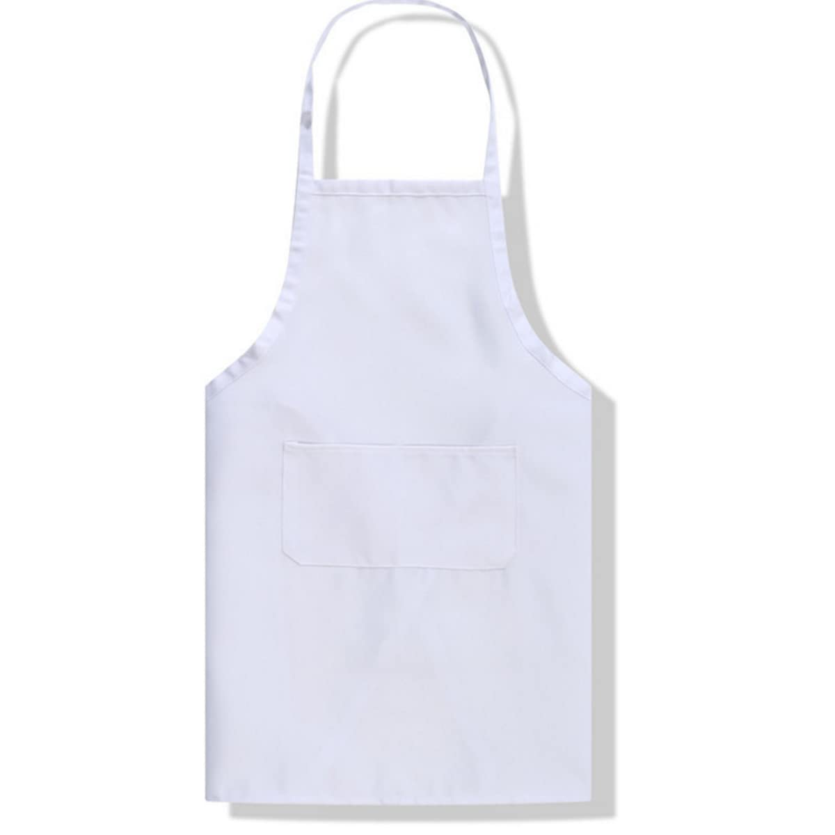 Unisex Chef Apron with 2 Pockets Women Men Halterneck Aprons Korean Style Anti-fouling Waterproof Apron For Kitchen Cooking Baking Restaurant BBQ Coffee House,Work Housework Professional Apron(White)
