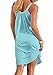 Poulax Women's Summer Causal Solid Color Beach Dress Swimsuit Bikini Cover Ups(FBA) (One-Size, Blue)