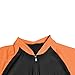 One Piece Swimsuit for Girl Belloo Short-sleeve Surfing Suit Sun Protection, Orange, Medium