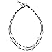 Freshwater Pearl Choker Cultured Pearl on 2 Strand Leather Necklace Collar Costume Jewelry for Women 16’’ Black
