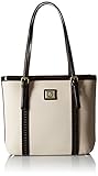 Anne Klein Perfect Tote Small Shopper, Bone/Black/Black