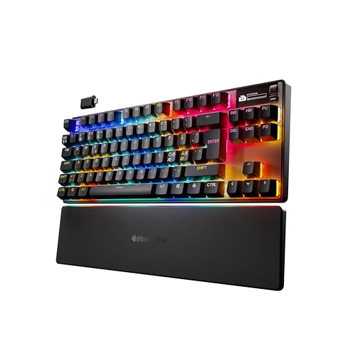 SteelSeries APEX PRO TKL Gen-3-Gaming Drahtlos Tastatur – OmniPoint 3.0 analoge magnetische Schalter, QuickSet-Auto-Presets (Schnellabzug, Schnellanti