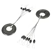 Tanchen-100PcsPack-6-in-1-Cylinder-Shaped-Float-Stop-Fishing-Rubber-Stopper-Bobber-Sinker