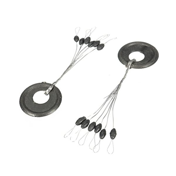 Tanchen-100PcsPack-6-in-1-Cylinder-Shaped-Float-Stop-Fishing-Rubber-Stopper-Bobber-Sinker