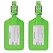 Lewis N. Clark 2-Pack Neon Leather Luggage Tag, Green, One Size