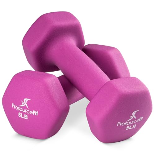 ProsourceFit Haltere de neoprene revestido para aderĂŞncia antiderrapante, 2,3 kg
