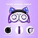 Esonstyle Kids Headphones Over Ear with LED Glowing Cat Ears,Safe Wired Kids Headsets 85dB Volume Limited, Food Grade Silicone, 3.5mm Aux Jack, Cat-Inspired Purple Headphones for Girls (Purple)thumb 1