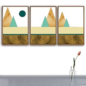 3 Piece Framed Canvas Wall Art for Living Room, Bedroom Nordic Simple Style Canvas Prints for Modern Home Decoration Ready to Hang - 16"x24"x3 Panels