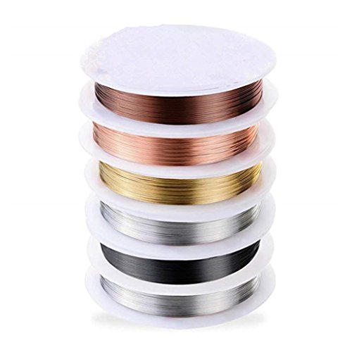 Kasmena 5 Rolls Jewelry Beading Wire,for Jewelry Making Supplies and Jewelry Repair,5 Assorted Colors - Thumbnail 2