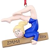Personalized Gymnast Female Blonde Ornament - Free Personalization