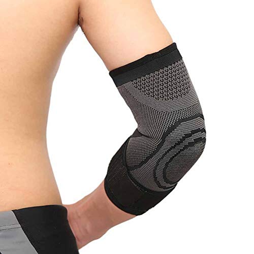 Breathable Elbow Brace Support 1Pair Safety Pressurized Bandage Outdoor Elbow Pads for Sport Basketball Fitness
