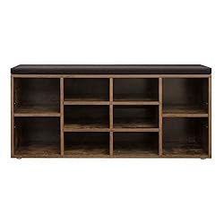 VASAGLE Shoe Bench with Cushion, Storage Bench with