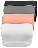 Ollie Arnes Women's One Size Strapless Seamless Stretch Bandeau Tube Bra Top