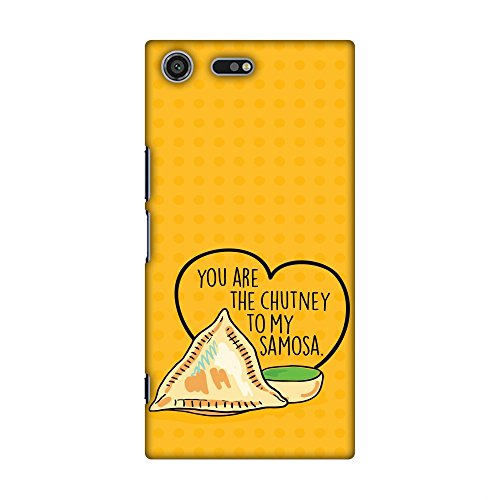 AMZER Slim Fit Handcrafted Designer Printed Snap On Hard Shell Case Back Cover with Screen Cleaning Kit Skin for Sony Xperia Xz Premium - You are the Chutney To My HD Color, Ultra Light Back Case