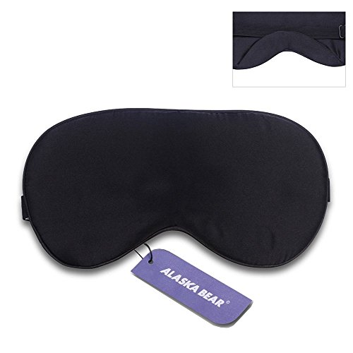 ALASKA BEAR Natural Silk Sleep mask & Blindfold, SuperSmooth Eye mask
