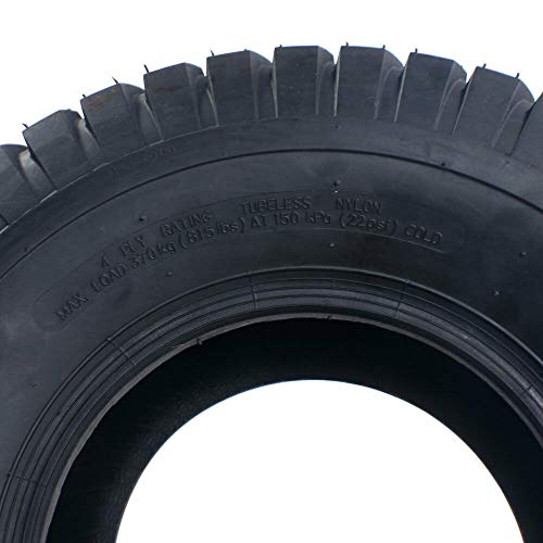 Set of 2 18x8.50-8 4 Ply Front Rear Tubeless Turf Tire For Lawn & Garden Mower 18x8.5-8 P512 LRB Tire Load Range:B - Thumbnail 6