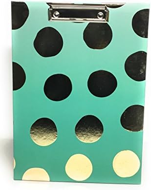 Clipboard Padfolio b y Pink Light Design /BLUE with GOLD Dotts