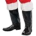 amscan Christmas Santa Boot Covers, 1 pair | Party Costume, Black