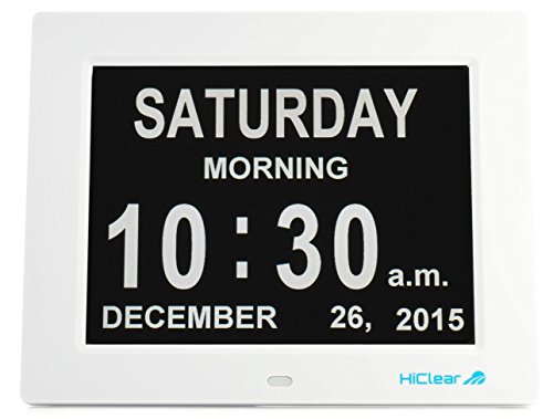 HiClear Dementia, Alzheimer's, and Memory Loss Digital Calendar Day Clock for Elderly Seniors with Extra Large Day and Time Period